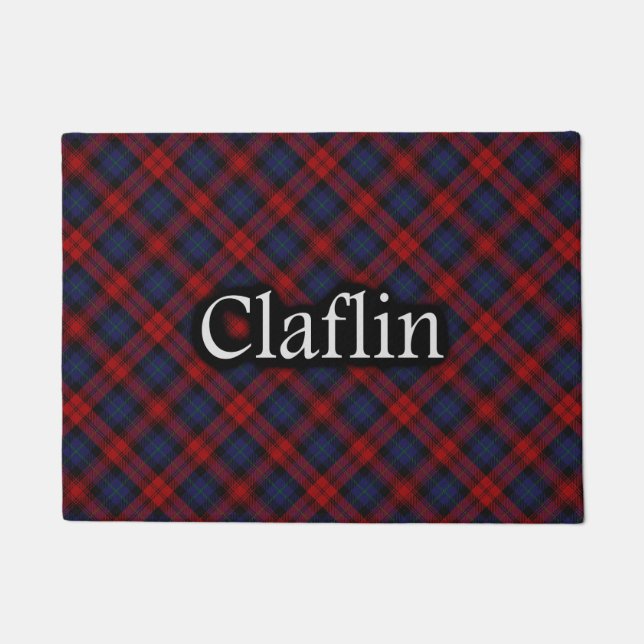 Scottish Clan Claflin MacLachlan Tartan Doormat (Front)