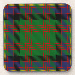 Scottish Clan Cochrane Tartan Plaid Coaster