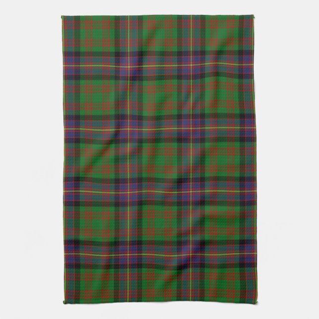 Scottish Clan Cochrane Tartan Plaid Tea Towel (Vertical)