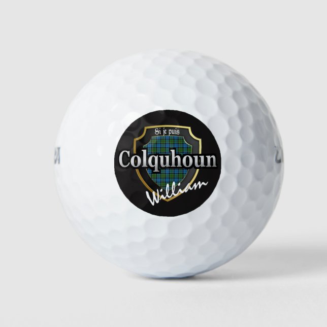 Scottish Clan Colquhoun Personalise Your Name Golf Balls (Front)