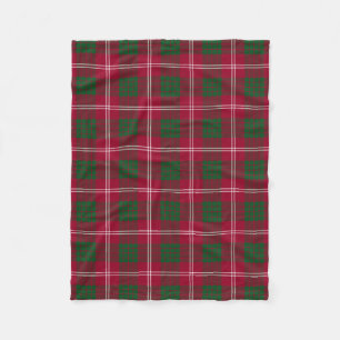 Scottish Clan Crawford Tartan Plaid Fleece Blanket