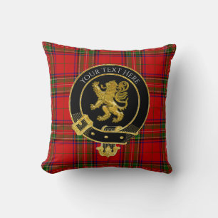 Scottish Clan Crest Tartan Lion Cushion