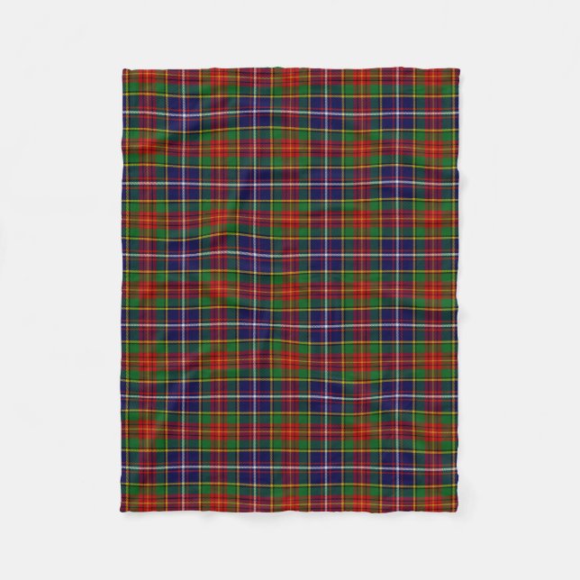 Scottish Clan Crozier Tartan Plaid Fleece Blanket (Front)