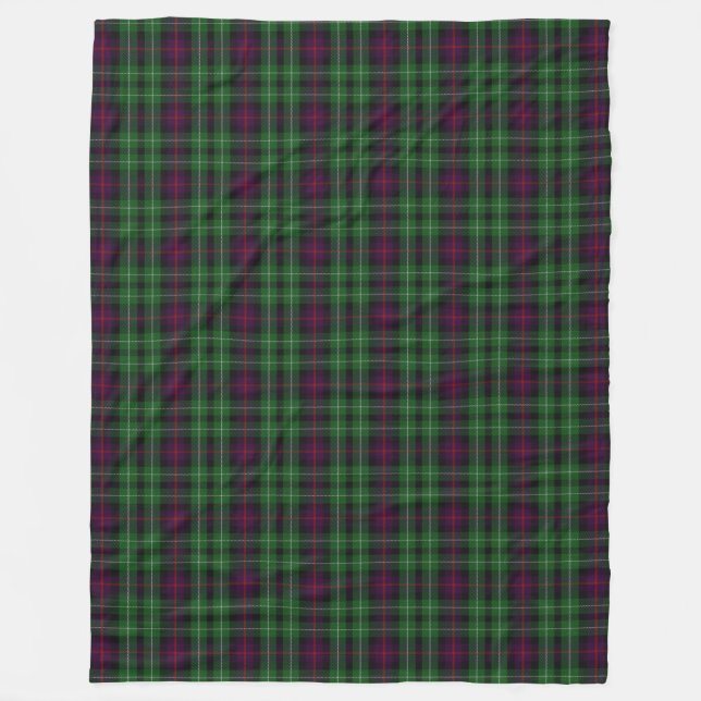 Scottish Clan Cunningham Classic Tartan Plaid Fleece Blanket (Front)