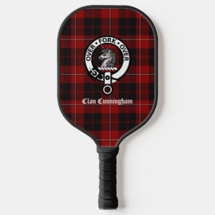 Scottish Clan Cunningham Crest and Tartan Pickleball Paddle