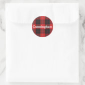 Scottish Clan Cunningham Tartan Plaid Classic Round Sticker (Bag)