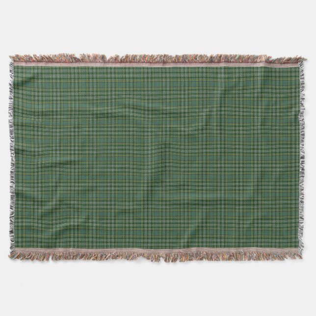 Scottish Clan Currie Curry Currier Tartan Throw Blanket (Front)