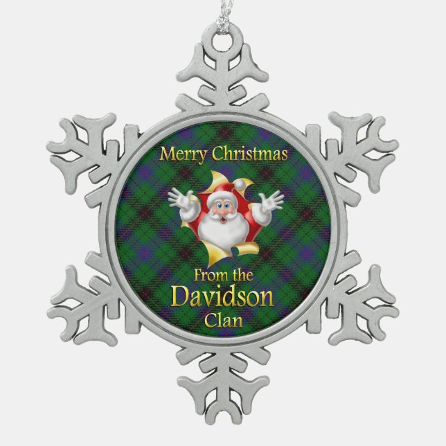 Scottish Clan Davidson Christmas Ornament (Front)