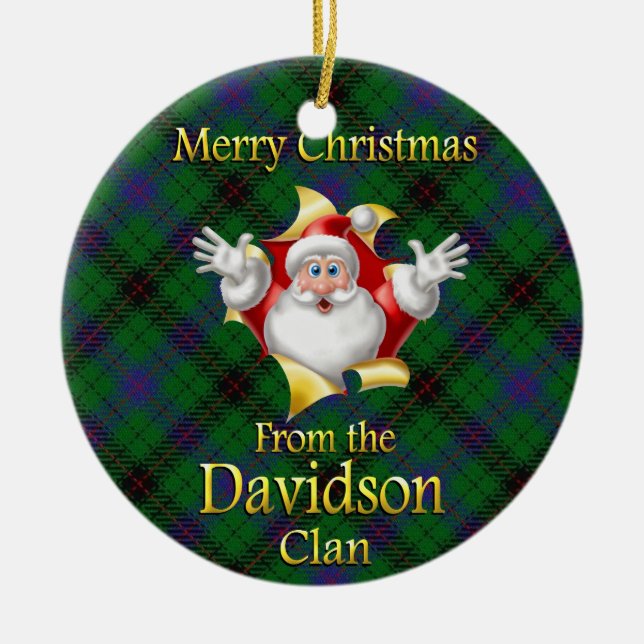 Scottish Clan Davidson Christmas Ornament (Front)