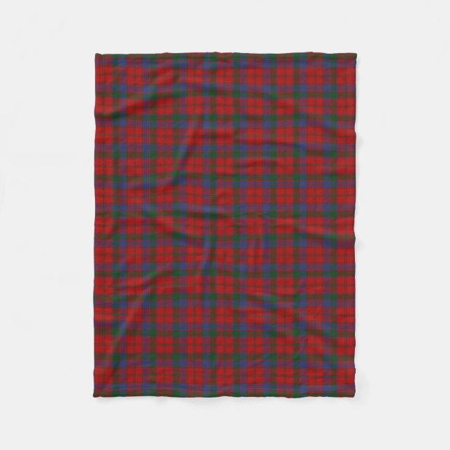 Scottish Clan Donnachaidh Robertson Classic Tartan Fleece Blanket (Front)