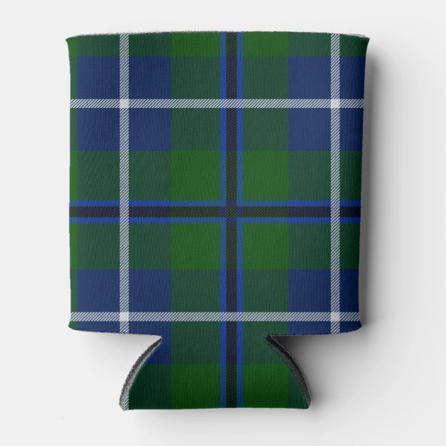 Scottish Clan Douglas Tartan Plaid Can Cooler (Front)