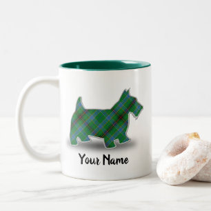 Scottish Clan Duncan Tartan Scottish Terrier Two-Tone Coffee Mug