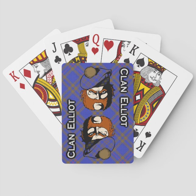 Scottish Clan Elliot Tartan Deck Playing Cards (Back)