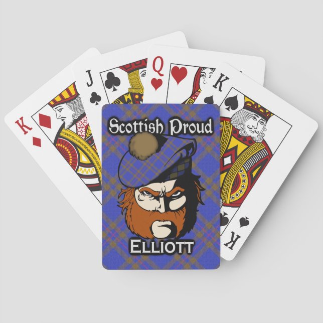 Scottish Clan Elliott Tartan Deck Playing Cards (Back)