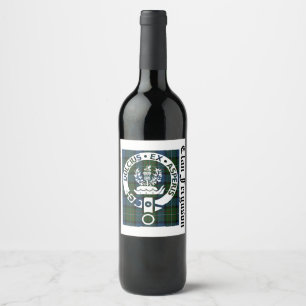 Scottish Clan Ferguson Crest Badge Wine Label