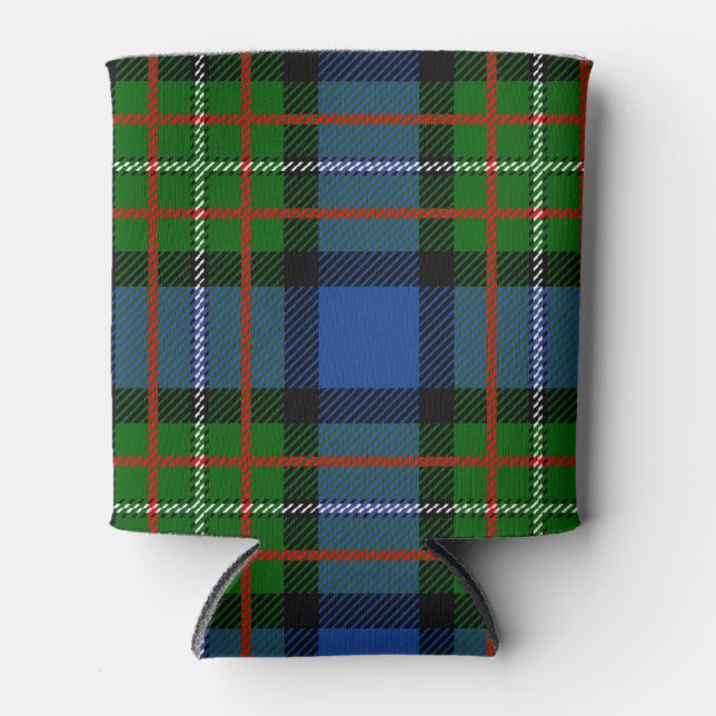 Scottish Clan Fergusson Tartan Plaid Can Cooler (Front)