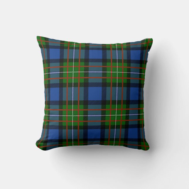 Scottish Clan Fergusson Tartan Plaid Cushion (Front)