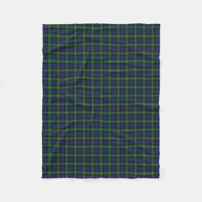 Scottish Clan Forbes Classic Tartan Fleece Blanket (Front)