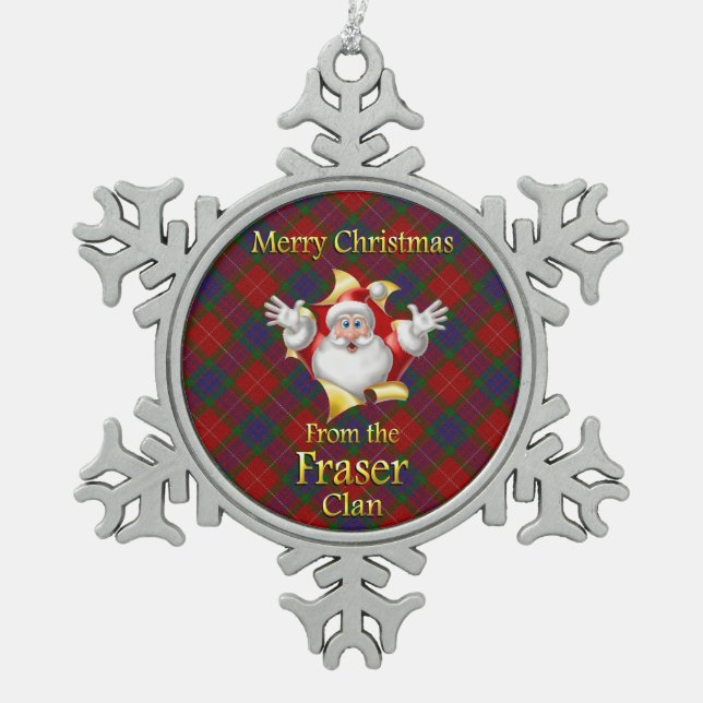 Scottish Clan Fraser Christmas Ornament (Front)