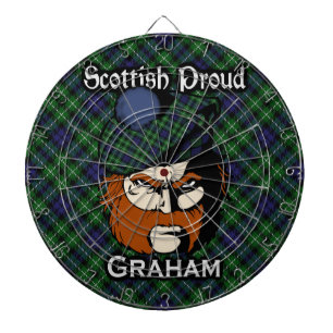 Scottish Clan Graham Tartan Dartboard