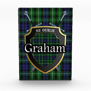 Scottish Clan Graham Tartan Photo Block