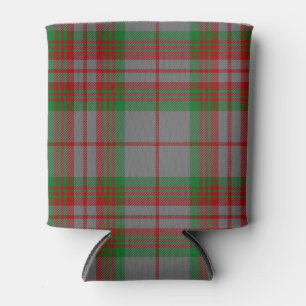 Scottish Clan Grey Tartan Plaid Can Cooler