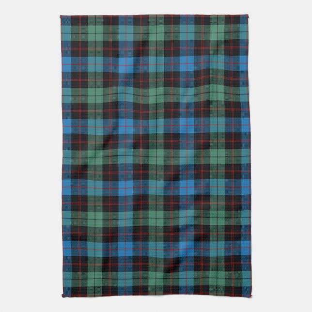 Scottish Clan Guthrie Tartan Plaid Tea Towel (Vertical)