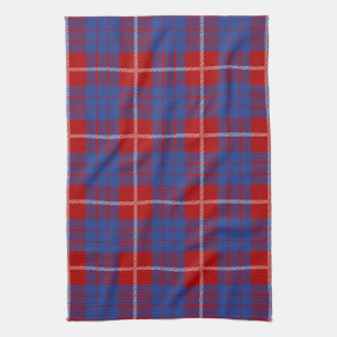 Scottish Clan Hamilton Tartan Plaid Tea Towel
