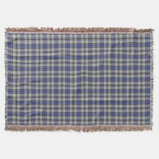 Scottish Clan Hannay Tartan Throw Blanket (Front)