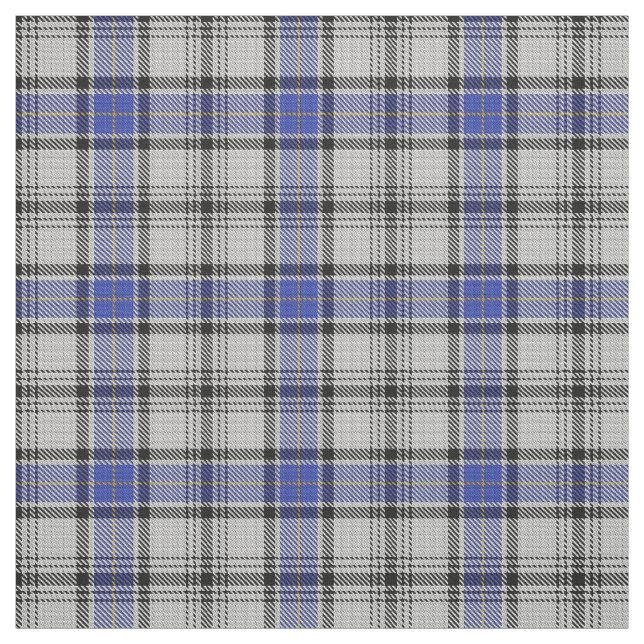 Scottish Clan Hannay White Blue Tartan Fabric (Swatch)