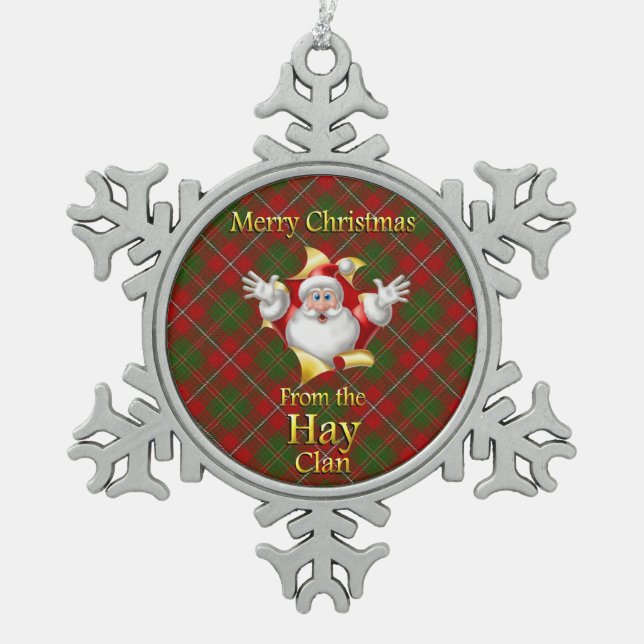 Scottish Clan Hay Christmas Ornament (Front)