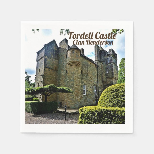 Scottish Clan Henderson Fordell Castle Napkin (Front)