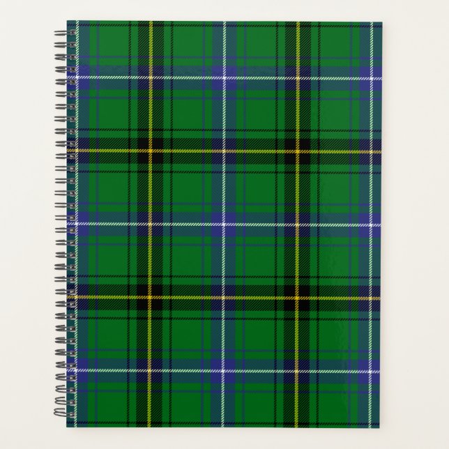 Scottish Clan Henderson Tartan Plaid Planner (Front)