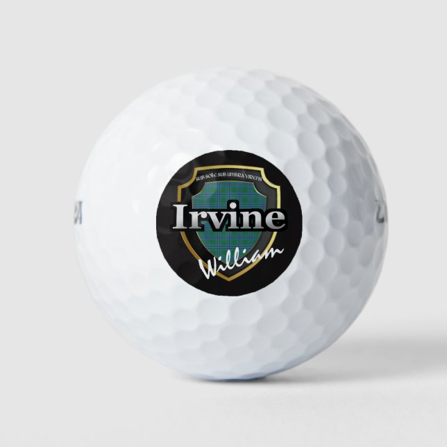 Scottish Clan Irvine Personalise Your Name Golf Balls (Front)