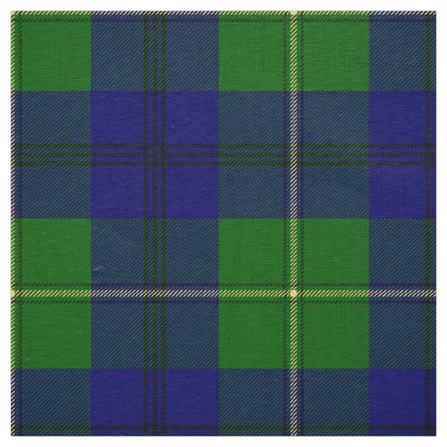Scottish Clan Johnston Tartan Plaid Fabric (Swatch)