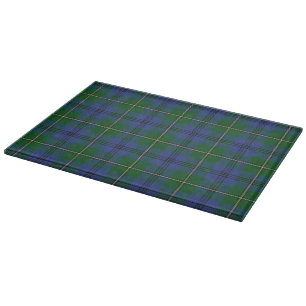 Scottish Clan Johnstone Johnston Tartan Cutting Board