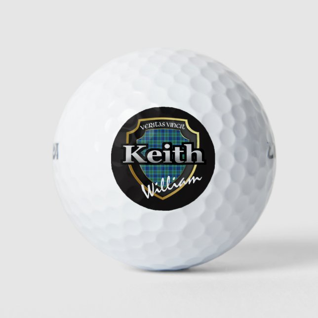Scottish Clan Keith Personalise Your Name Golf Balls (Front)