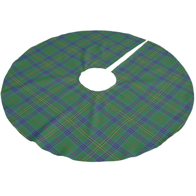 Scottish Clan Kennedy Tartan Brushed Polyester Tree Skirt (Angled)