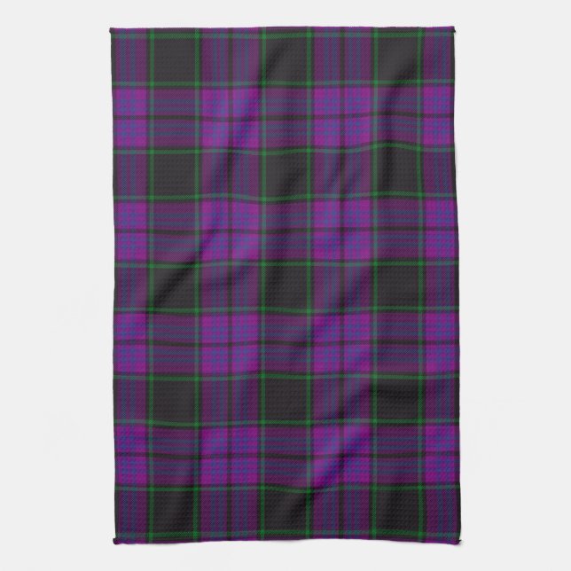 Scottish Clan Laird Tartan Plaid Tea Towel (Vertical)