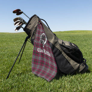 Scottish Clan Little Crest Badge and Tartan Custom Golf Towel