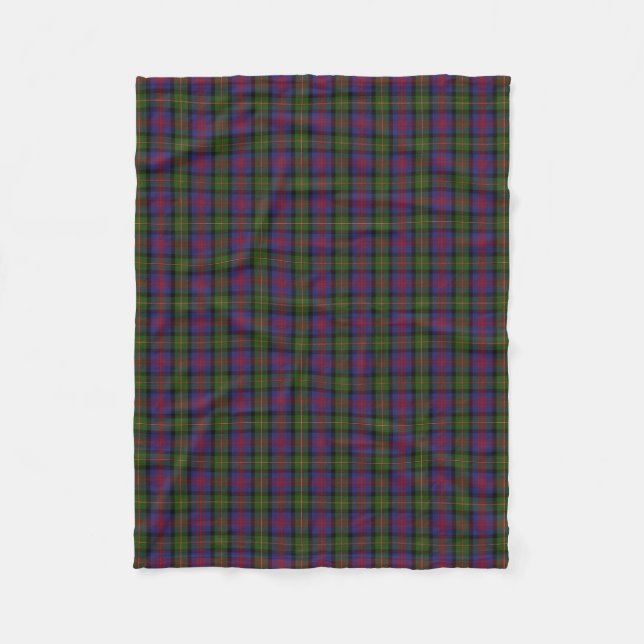 Scottish Clan Logan Classic Tartan Fleece Blanket (Front)