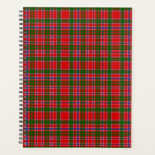 Scottish Clan MacAlister Tartan Plaid Planner (Front)