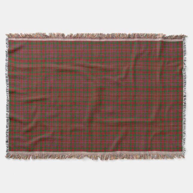 Scottish Clan MacAlister Tartan Throw Blanket (Front)