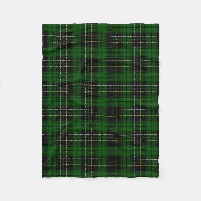 Scottish Clan MacAlpine Tartan Plaid Fleece Blanket (Front)