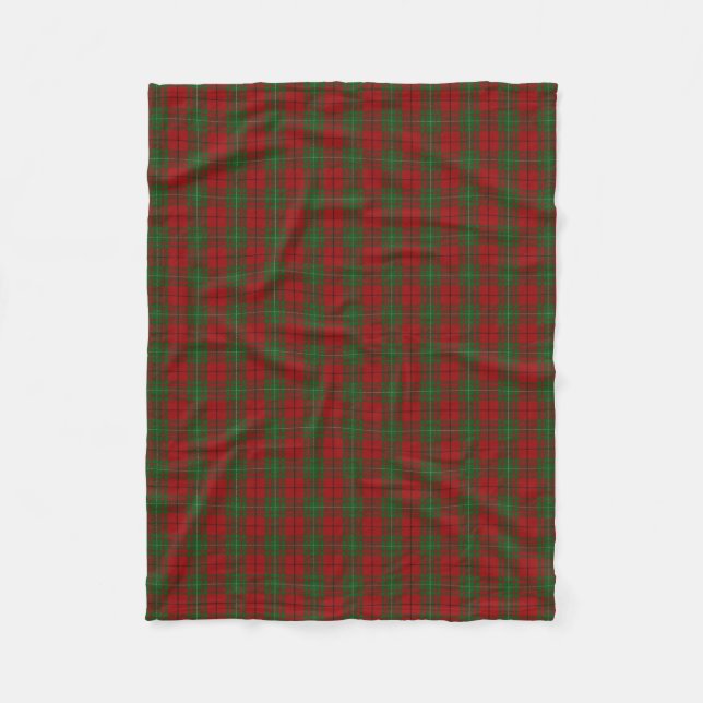 Scottish Clan MacAulay Classic Tartan Fleece Blanket (Front)