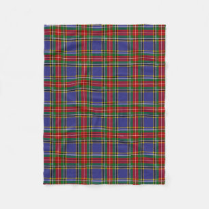Scottish Clan MacBeth Tartan Plaid Fleece Blanket