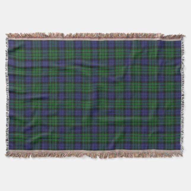 Scottish Clan MacCallum Tartan Throw Blanket (Front)