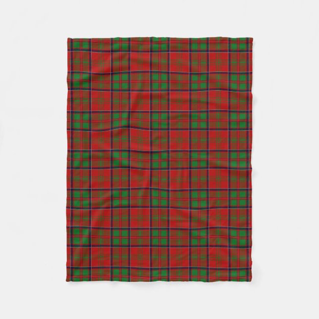 Scottish Clan MacDonald of Glencoe Tartan Plaid Fleece Blanket (Front)
