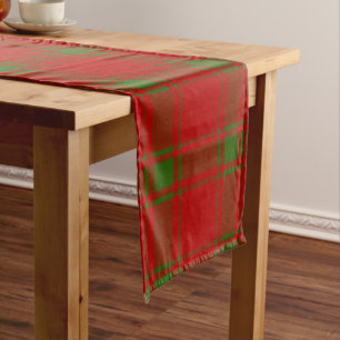 Scottish Clan MacDonald of Sleat Tartan Plaid Long Table Runner