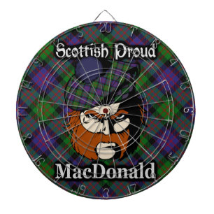Scottish Clan MacDonald Tartan Dartboard